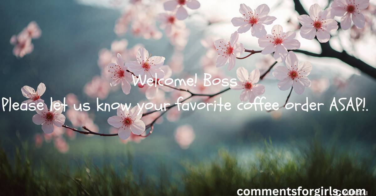 Welcome Messages to New Boss