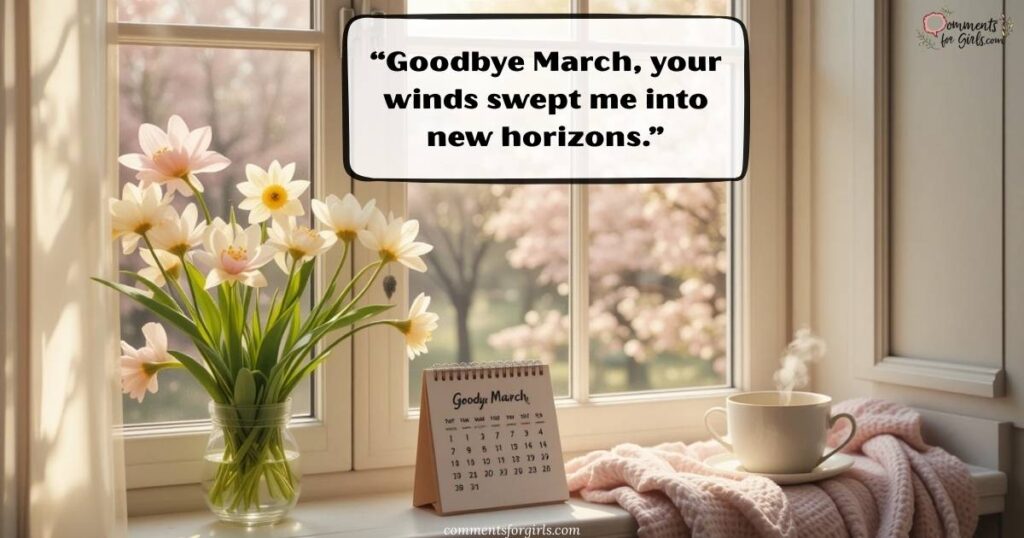 Aesthetic Goodbye March Captions