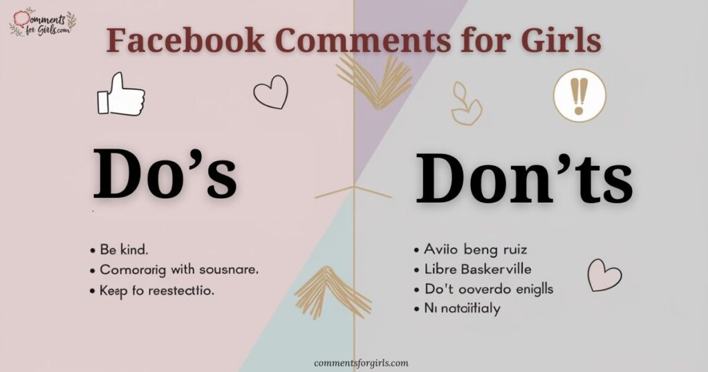 Do’s and Don’ts of Facebook Comments for Girls