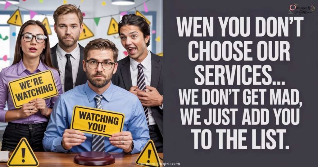 Jokes About Punishing Those Who Don’t Select Our Services