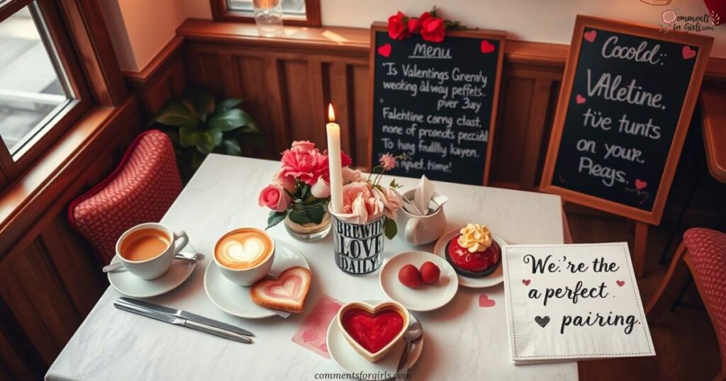 Valentines Day Instagram Captions for Restaurants and Cafes