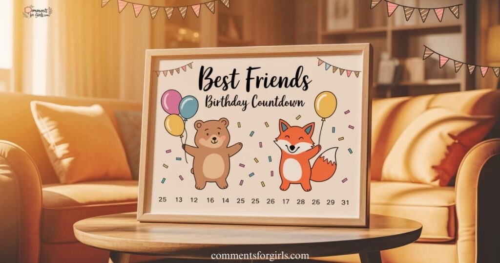 Birthday Countdown Captions for Best Friends